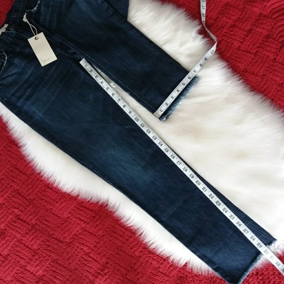 Joie Jeans Size 26 Blue Josie Straight Leg Raw Hem - Picture 6 of 10